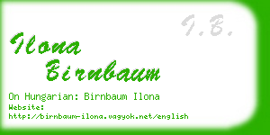 ilona birnbaum business card